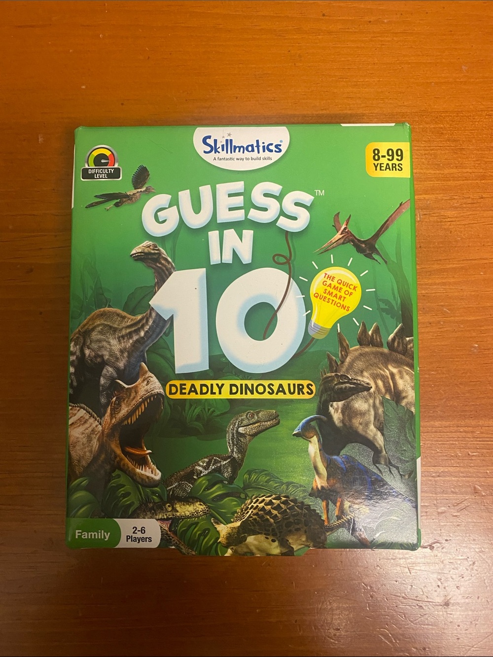 Skillmatics Guess in 10 Deadly Dinosaurs — Green Box with Dinosaur Art